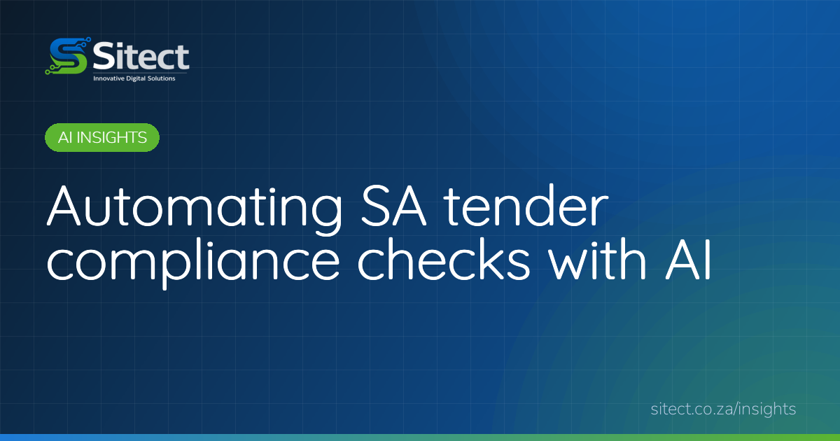 Automating SA tender compliance checks with AI