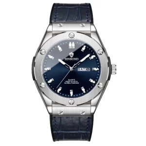 New Leather Casual Clock Men Luxury Watch Automatic Watches Mens Top Man Gifts Fashion Quartz Wristwatches Relojes Para Hombres