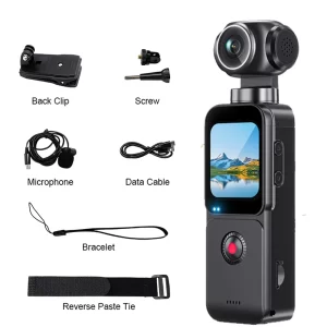 5K HD 1080P Outdoor Sports Camera Anti-Shake Bicycle Pocket Action Camera 270° Rotatable Video Vlogging Wifi Cameras Recorder