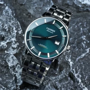 CADISEN Ultra-thin Mechanical Wriswatch Japan MIYOTA 9015 Top Brand Luxury Single-dome Sapphire Crystal Automatic Watch Man