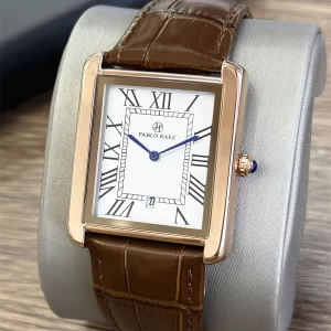 Men Watch Business Retro Classic Calendar Luxury Leather Waterproof Male Fashion Quartz Clock Watches with Box and Spare Battery