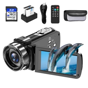 4K Portable Digital photography Cameras 2 in1 Photo Video Record DV Travel Video Camera 18X Zoom 3'' Rotatable Screen With Flash