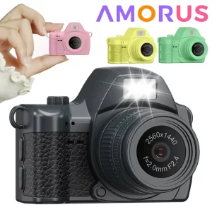 Mini Keychain Camera 1.47 Inch IPS Screen 2K HD Video Recording Thumb Camera Pocket Camera for Kids Adults Gift for New Year