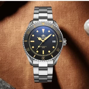 ADDIESDIVE Men's Watch Automatic NH35 Movement C3 Luminous 316L Stainless Steel Case Date Display Waterproof 200m Diving Gift Wa