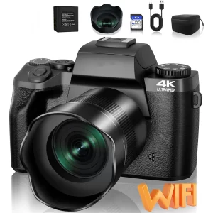 4 Inch Touch Screen 18X 64MP Digital Camera For Photography 4K UHD Vlog Camcorder Livestreaming WIFI Webcam AF Video Camera DSLR