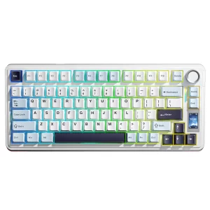 AULA S75 Pro Gaming Mechanical Keyboard 75% Hot Swappable RGB Backlit 4000mAh PBT Keycaps Wireless Keyboard with LED Screen Knob