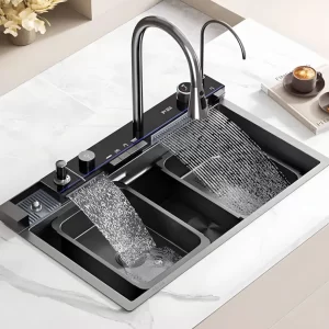 Whale Falls Multifunctional Sink Honeycomb Embossed 304 Stainless Steel Kitchen Large Single Sink Vegetable Basin Dishbasin